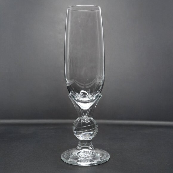 Vintage Nouvo Official Champagne Flute Glasses of The Third Millennium Y2k Globe - Picture 13 of 14